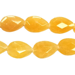 HONEY JADE FACETED PEAR SD 16X25MM